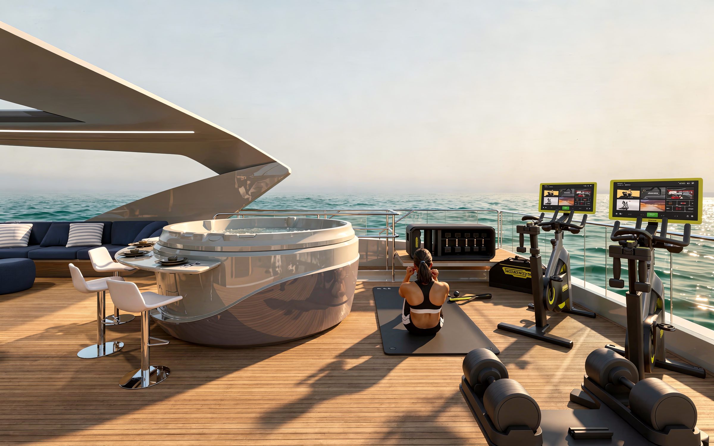 Tecnogym no Flybridge