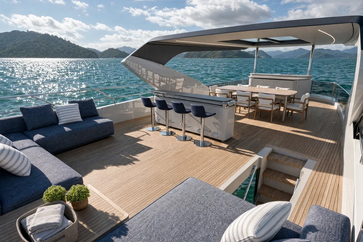 Intermarine 25M — Flybridge — com bar, outra vista