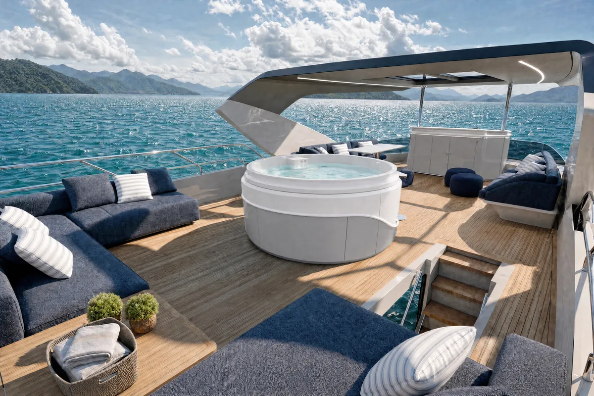 Intermarine 25M — Flybridge — com hidromassagem, outra vista