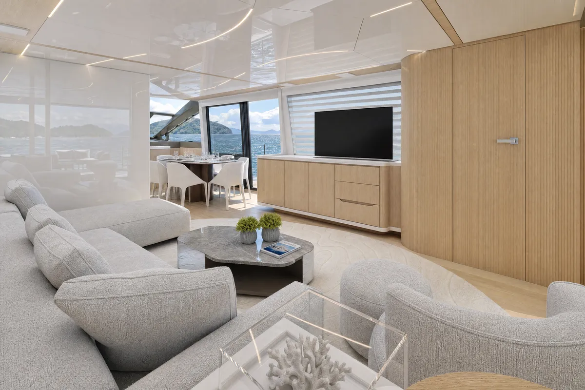 Intermarine 25M — Salão — cozinha fechada